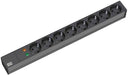 EAN 4016514019472 - Bachmann 19'' 2m 8x Schuko H05VV-F 3G 1.50mm² base múltiple 8 salidas AC Negro imagen 1