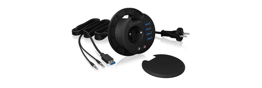 EAN 4250078169727 - ICY BOX IB-HUB1430 toma de corriente Negro imagen 1