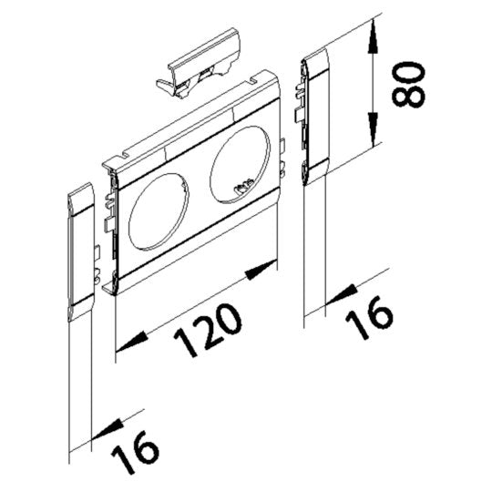 EAN 4012740992992 - Hager GB080219016 accesorio para sistema de ducto para canal Placa de montaje imagen 3