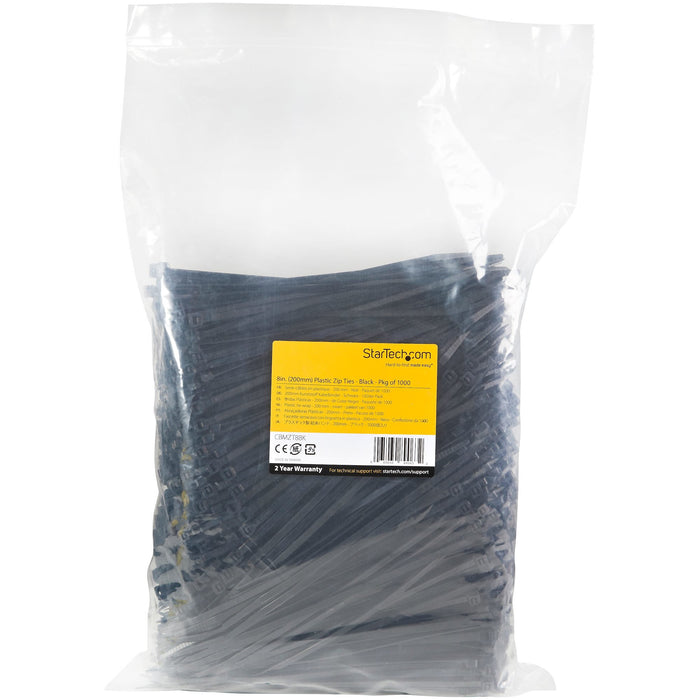EAN 65030890632 - StarTech.com CBMZT8BK presilla Brida reutilizable Nylon, Plástico Negro 1000 pieza(s) imagen 6