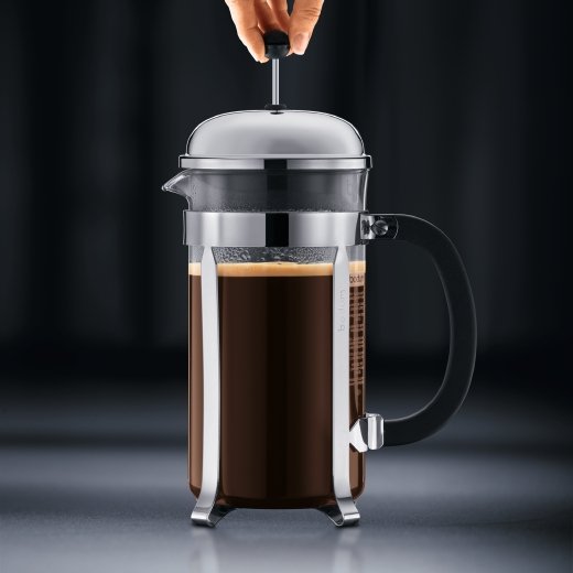EAN 727015100043 - Bodum Chambord Negro, Cromo, Transparente imagen 4