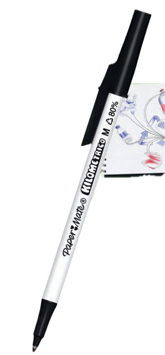 EAN 3026981876806 - Papermate Kilometrico Recycled Negro, Azul, Rojo Bolígrafo Medio 8 pieza(s) imagen 1