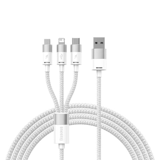 EAN 6932172622299 - Baseus SUP0003349 cable USB USB 3.2 Gen 1 (3.1 Gen 1) 1,2 m USB A USB C/Micro USB-A/Lightning Blanco imagen 1