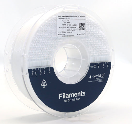 EAN 8716309131582 - Gembird 3DP-ABS1.75HY-01-W material de impresión 3d ABS Blanco 1 kg imagen 2