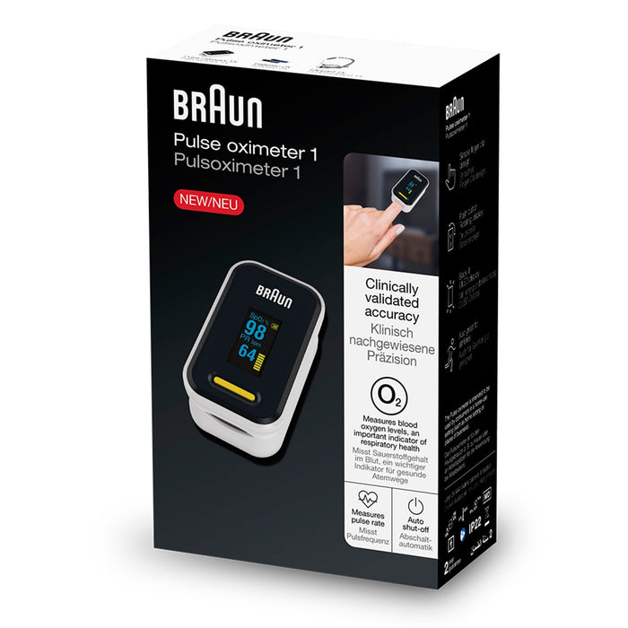EAN 4022167081018 - Braun YK-81CEU oxímetro de pulso Negro, Acero inoxidable imagen 3