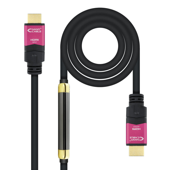 EAN 8433281009776 - Nanocable 10.15.3725 cable HDMI 25 m HDMI tipo A (Estándar) Negro, Rosa imagen 1