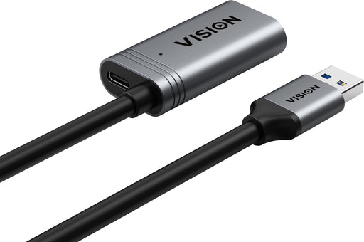 EAN 1195053000004 - Vision TC 5MUSB3.0EXT+/BL cable USB USB 3.2 Gen 1 (3.1 Gen 1) 5 m USB A Negro, Plata imagen 1