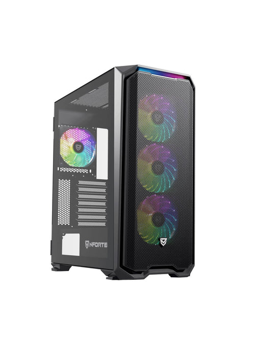 EAN 8435443721861 - Nfortec NF-CS-KRATERX-B carcasa de ordenador Midi Tower Negro imagen 1