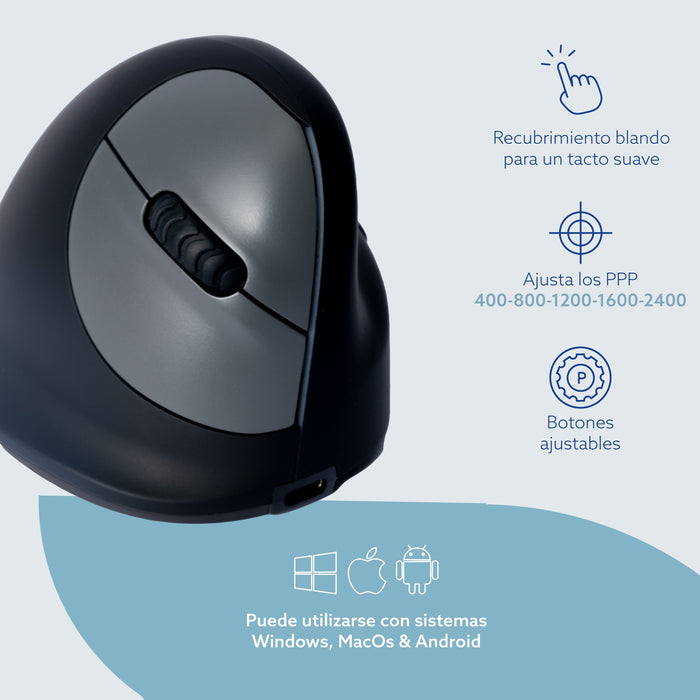 EAN 8719274491668 - R-Go Tools RGOHBRSWLBL ratón Oficina mano derecha Bluetooth Óptico 2400 DPI imagen 10