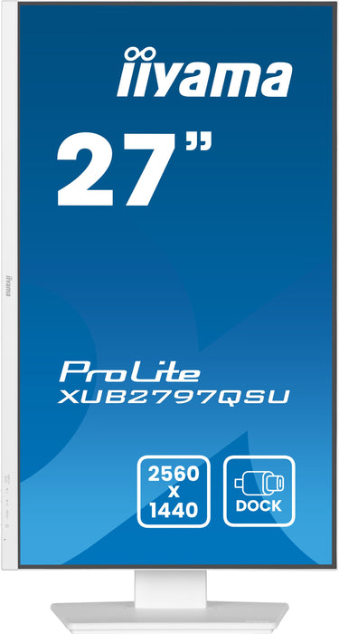 EAN 4948570125111 - iiyama ProLite XUB2797QSU-W2 pantalla para PC 68,6 cm (27") 2560 x 1440 Pixeles Quad HD LED Blanco imagen 3