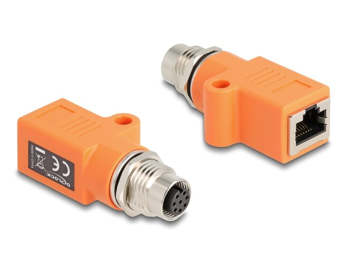 EAN 4043619606184 - DeLOCK 60618 cambiador de género para cable M12 RJ45 Naranja imagen 1