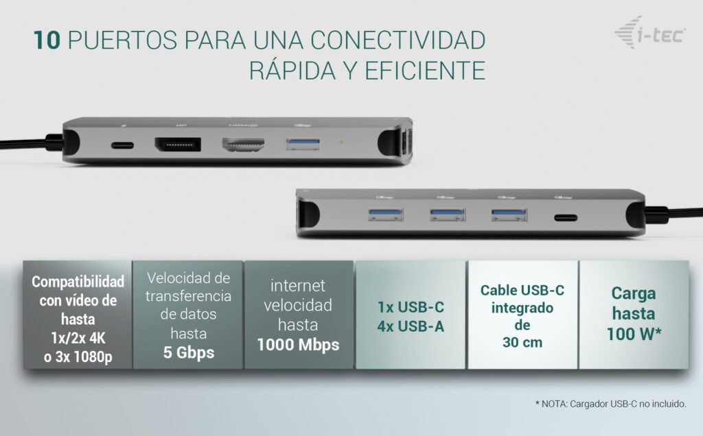 EAN 8595611707865 - i-tec C31NANOTRIDOCKPD base para portátil y replicador de puertos Alámbrico USB 3.2 Gen 1 (3.1 Gen 1) Typ imagen 6