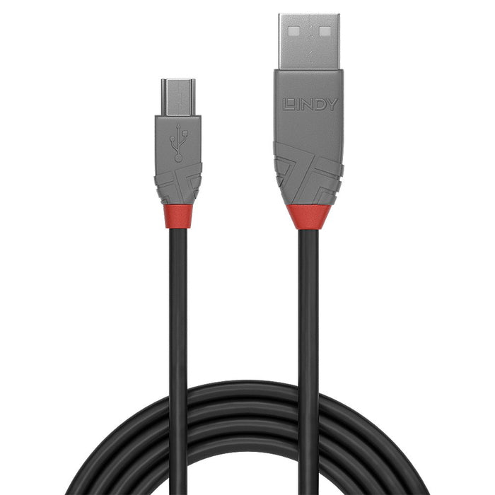 EAN 4002888367219 - Lindy 36721 cable USB USB 2.0 0,5 m USB A Mini-USB B Negro, Gris imagen 2