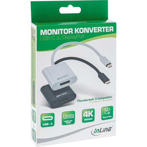 EAN 4043718271139 - InLine 64102B adaptador de cable de vídeo 0,2 m USB Tipo C DisplayPort Negro imagen 2