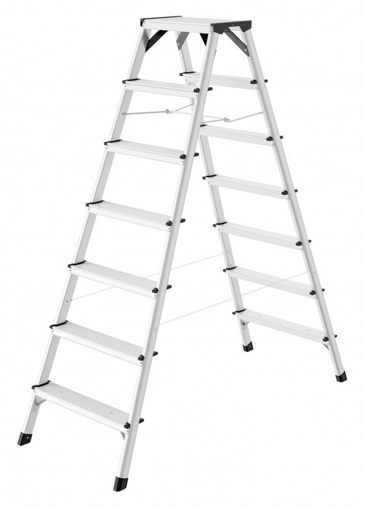 EAN 4007126865717 - Hailo 8657-007 escalera Escalera plegable Aluminio, Negro imagen 1