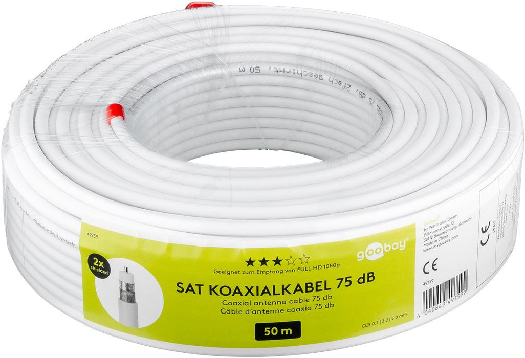 EAN 4040849497612 - Goobay 49761 cable coaxial 20 m No Blanco imagen 2