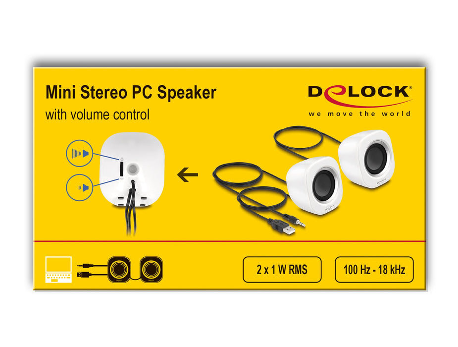 EAN 4043619270088 - DeLOCK 27008 altavoz Plata, Blanco Alámbrico 2 W imagen 3