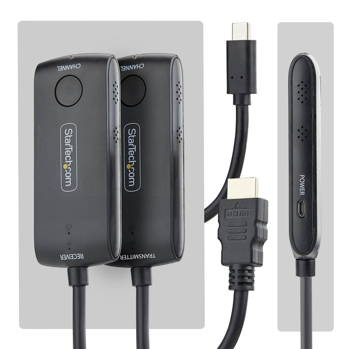 EAN 65030920087 - StarTech.com 4KUSBC-WIRELESS-65FT extensor audio/video Transmisor y receptor de señales AV Negro imagen 2