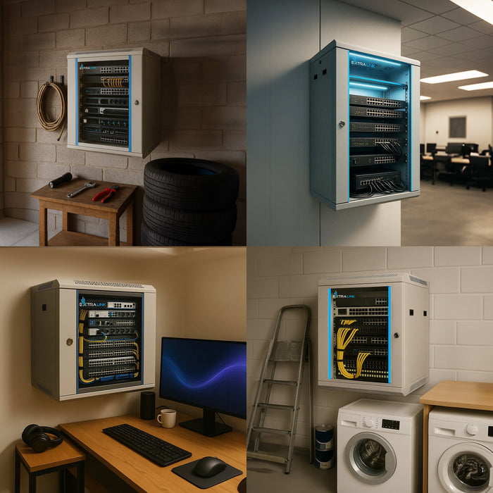 EAN 5902560368574 - Extralink Cabinet rack EX.8574 400mm 600mm 450 mm hanging Openable 19'' Bastidor de pared imagen 12