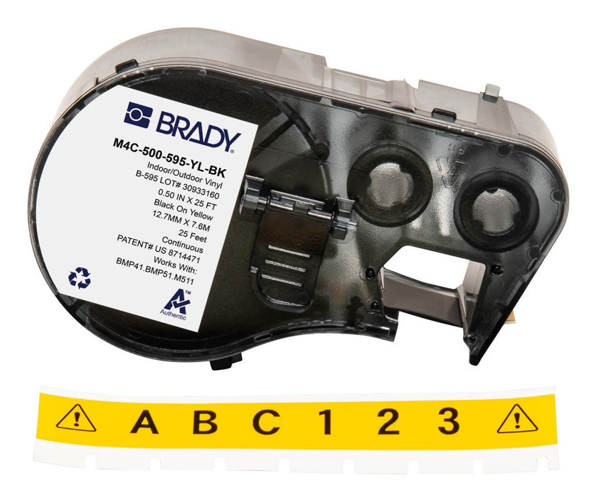EAN 888434592472 - Brady M4C-500-595-YL-BK etiqueta de impresora Negro, Amarillo Etiqueta para impresora autoadhesiva imagen 1