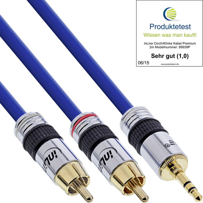 EAN 4043718070213 - InLine 4043718070213 cable de audio 20 m 2 x RCA 3,5mm Azul imagen 1