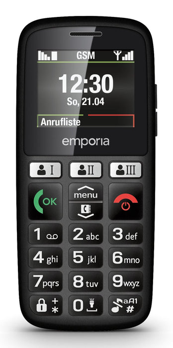 EAN 9005613162870 - Emporia emporiaHAPPY 4,6 cm (1.81") 70 g Negro Teléfono básico imagen 2