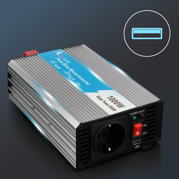 EAN 5903148918143 - Extralink VOLTAGE CONVERTER 12V - 230V, 1000W, PURE SINUS OPIP-1000W adaptador e inversor de corriente Au imagen 9