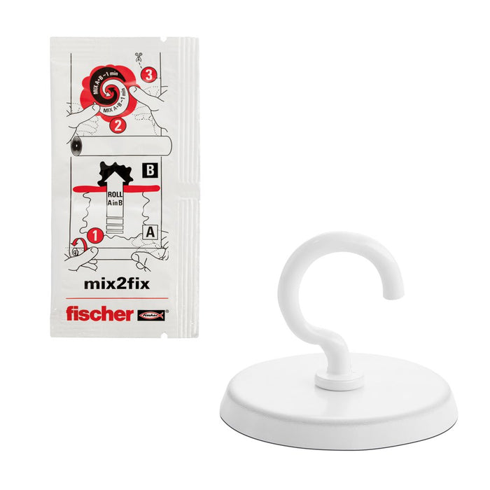 EAN 4048962325447 - Fischer 545950 gancho para almacenamiento Interior Gancho universal Blanco 1 pieza(s) imagen 6