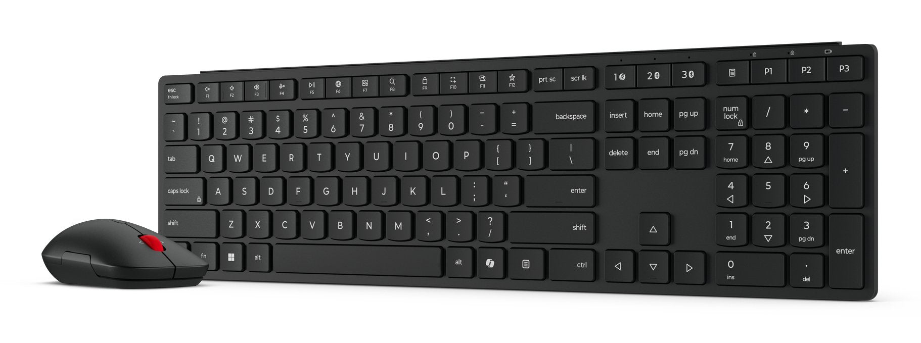 EAN 0195892125426 - Lenovo 4X31S04810 teclado Ratón incluido Oficina RF Wireless + Bluetooth Inglés de EE. UU. Negro imagen 4