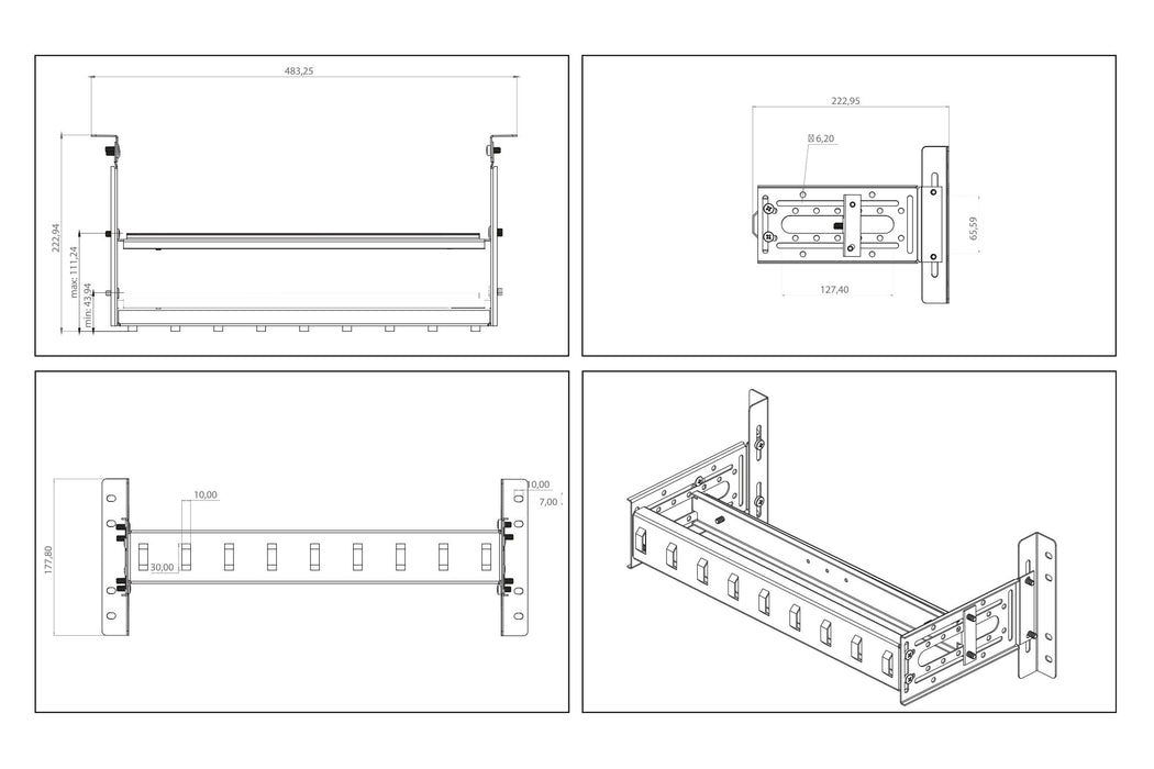 EAN 4016032456100 - Digitus DN-19-DIN-4U kit de montaje Plata Acero galvanizado imagen 2
