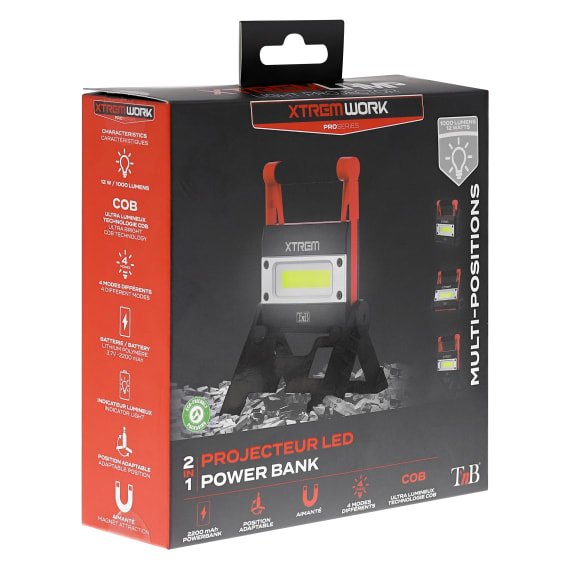 EAN 3303170102459 - T'nB Xtremwork Negro, Rojo Linterna universal COB LED imagen 9