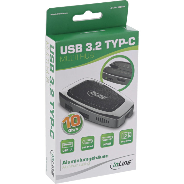 EAN 4043718296088 - InLine 33272A hub de interfaz USB 3.2 Gen 2 (3.1 Gen 2) Type-C 10000 Mbit/s Plata imagen 6