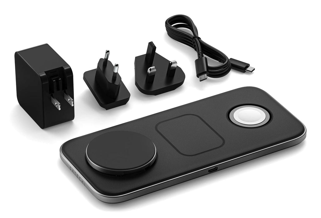 EAN 810086361861 - Satechi Qi2 Trio Reloj inteligente, Auriculares, Smartphone Gris USB Cargador inalámbrico Interior imagen 3