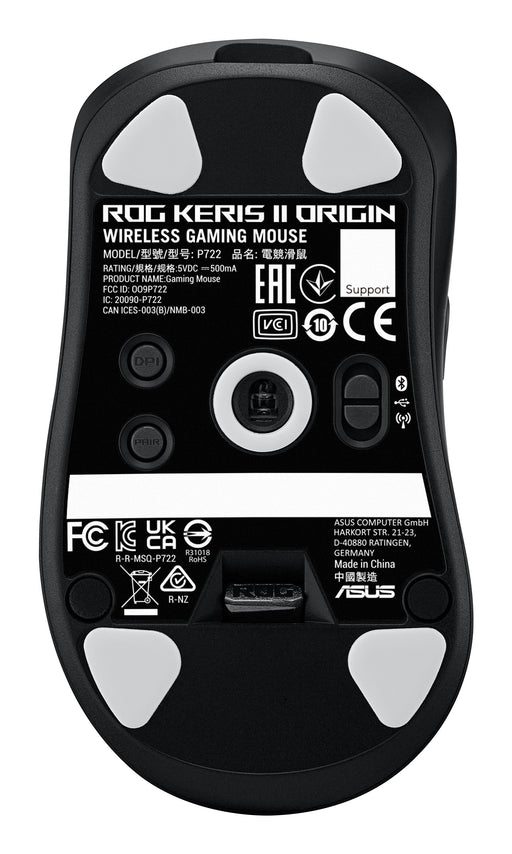 EAN 4711387951224 - ASUS ROG Keris II Origin BLK ratón Juego mano derecha RF Wireless + Bluetooth + USB Type-A Óptico 42000 D imagen 2