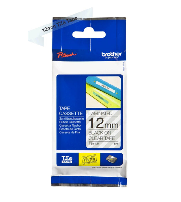 EAN 0012502625513 - Brother TZE-131 cinta para impresora de etiquetas Negro sobre transparente imagen 3