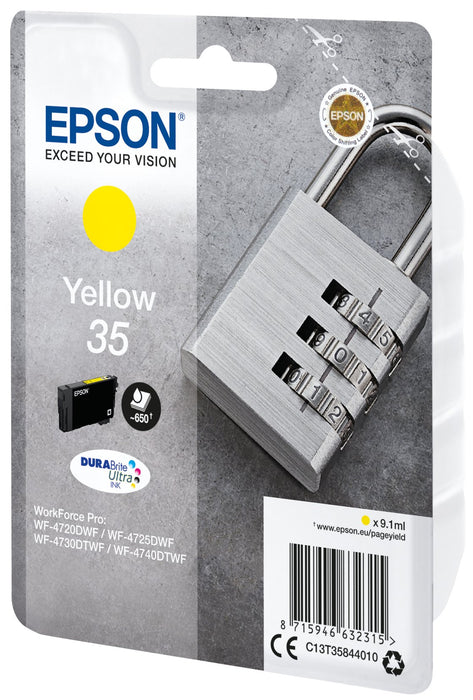 EAN 8715946632315 - Epson Padlock C13T35844010 cartucho de tinta 1 pieza(s) Original Rendimiento estándar Amarillo imagen 2