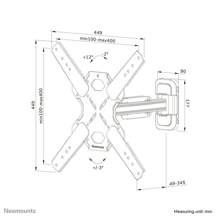 EAN 8717371448844 - Neomounts WL40S-840BL14 soporte para TV 165,1 cm (65") Negro imagen 20