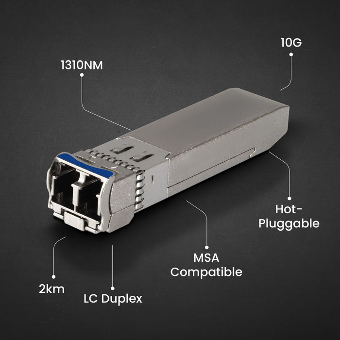 EAN 5905090335917 - Extralink SFP+ 10G 2-pack | Moduł SFP+ | 10Gbps, LC/UPC, 1310nm, 2km, single mode, DOM (EX.35917) red mod imagen 9