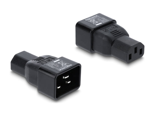 EAN 4043619806577 - DeLOCK 80657 cambiador de género para cable 1 x 3 pin IEC 60320 C20 1 x 3 pin IEC 60320 C13 Negro imagen 1