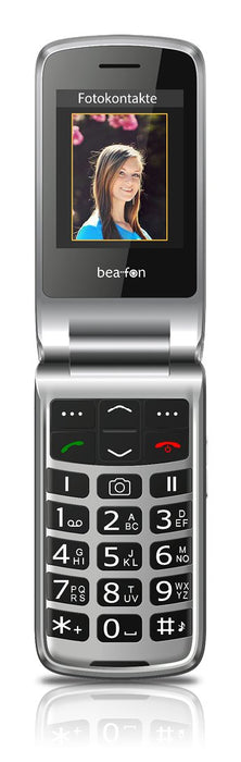 EAN 9120124824151 - Beafon SL645plus 7,11 cm (2.8") 120 g Negro, Plata Teléfono con cámara imagen 1
