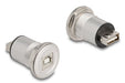 EAN 4043619881949 - DeLOCK 88194 toma de corriente Type B + USB Type A Negro, Plata imagen 1