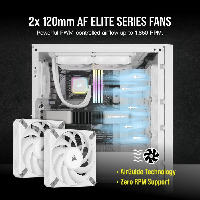 EAN 0840006600282 - Corsair H100I Elite Procesador Sistema de refrigeración líquida todo en uno 12 cm Blanco 1 pieza(s) imagen 6