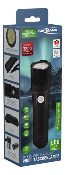 EAN 4013674183012 - Ansmann Pro 3000R Negro Linterna de mano LED imagen 17