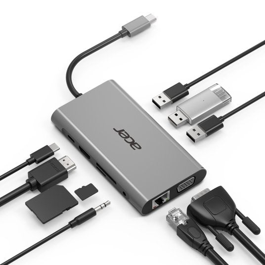 EAN 4710180475746 - Acer HP.DSCAB.002 base para portátil y replicador de puertos USB 3.2 Gen 1 (3.1 Gen 1) Type-C Plata imagen 1