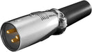 EAN 4040849119545 - Goobay 11954 conector XLR (3-pin) Negro, Acero inoxidable imagen 1