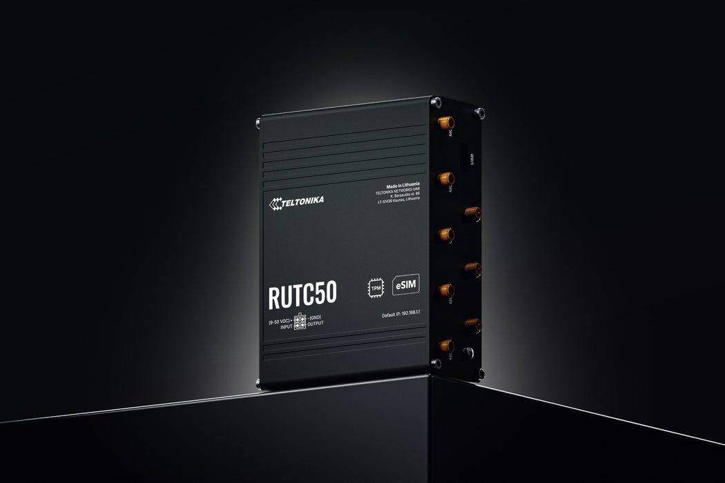 EAN 4779051844081 - Teltonika RUTC50 router inalámbrico Gigabit Ethernet Doble banda (2,4 GHz / 5 GHz) 5G Negro imagen 6