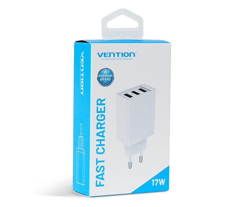 EAN 6922794761582 - Vention FEAW0-EU cargador de dispositivo móvil Smartphone Blanco Corriente alterna Interior imagen 2