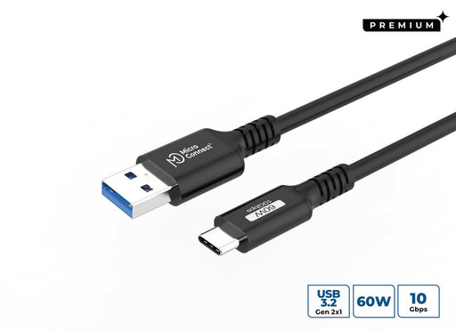 EAN 5715328189775 - Microconnect USB3.2AC3 cable USB USB 3.2 Gen 2 (3.1 Gen 2) 3 m USB C USB A 60 W Negro imagen 1