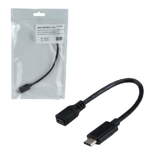 EAN 3700224753146 - MCL USB31-CM/2HBFCE cable USB USB 2.0 0,17 m USB C USB A Negro imagen 4