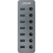 EAN 4043718301003 - InLine 35395D hub de interfaz USB 3.2 Gen 1 (3.1 Gen 1) Type-A 5000 Mbit/s Gris imagen 3